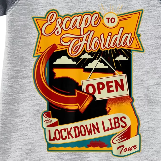 Escape To Florida Open The Lockdown Libs Tour Infant Baby Jersey Bodysuit