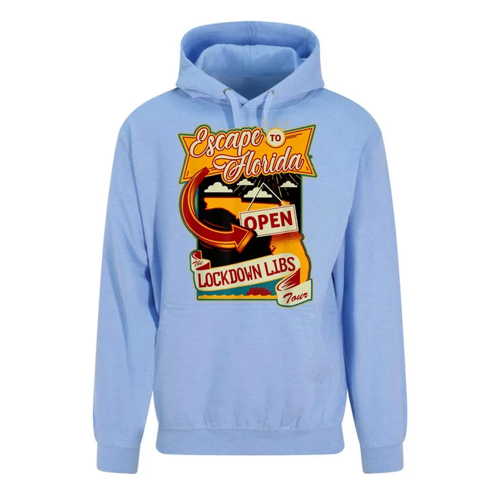 Escape To Florida Open The Lockdown Libs Tour Unisex Surf Hoodie