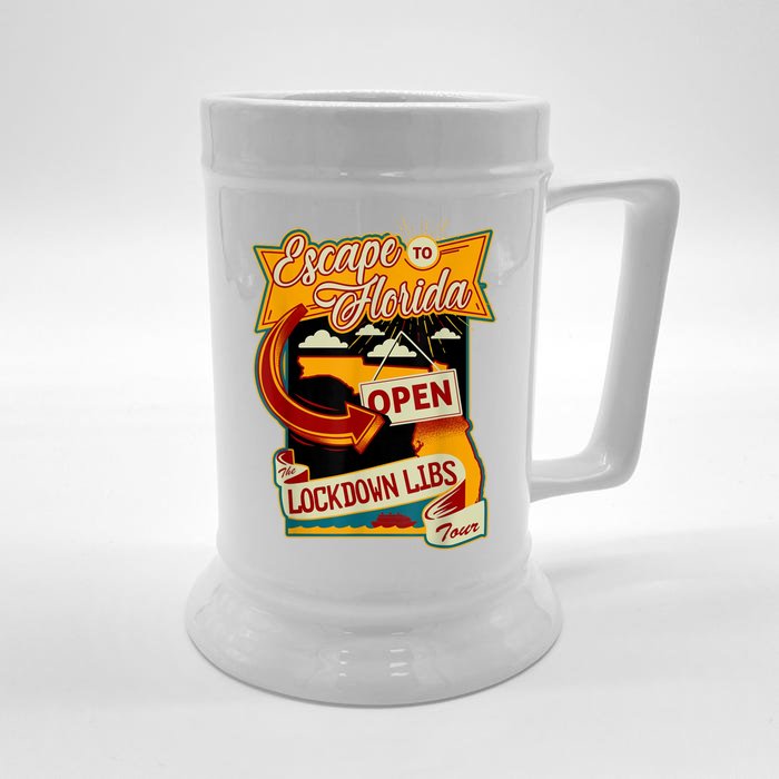 Escape To Florida Open The Lockdown Libs Tour Front & Back Beer Stein