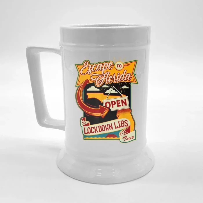 Escape To Florida Open The Lockdown Libs Tour Front & Back Beer Stein