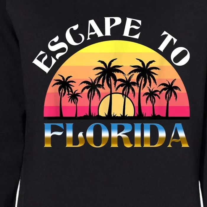 Escape To Florida Womens California Wash Sweatshirt