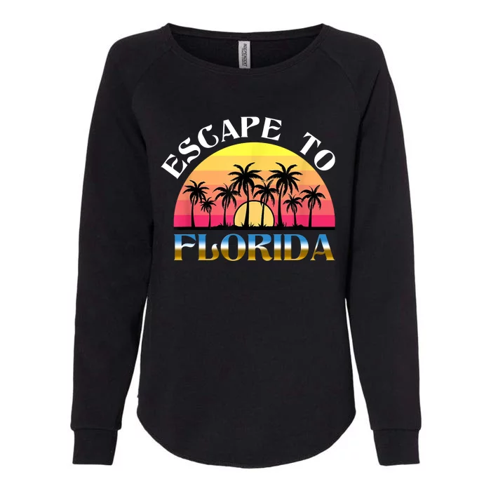 Escape To Florida Womens California Wash Sweatshirt