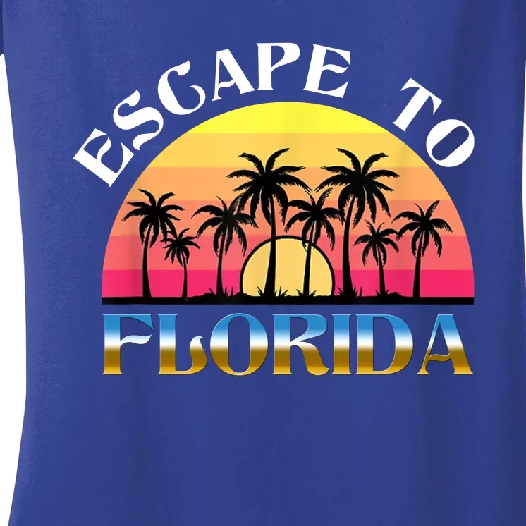 Escape To Florida Women's V-Neck T-Shirt