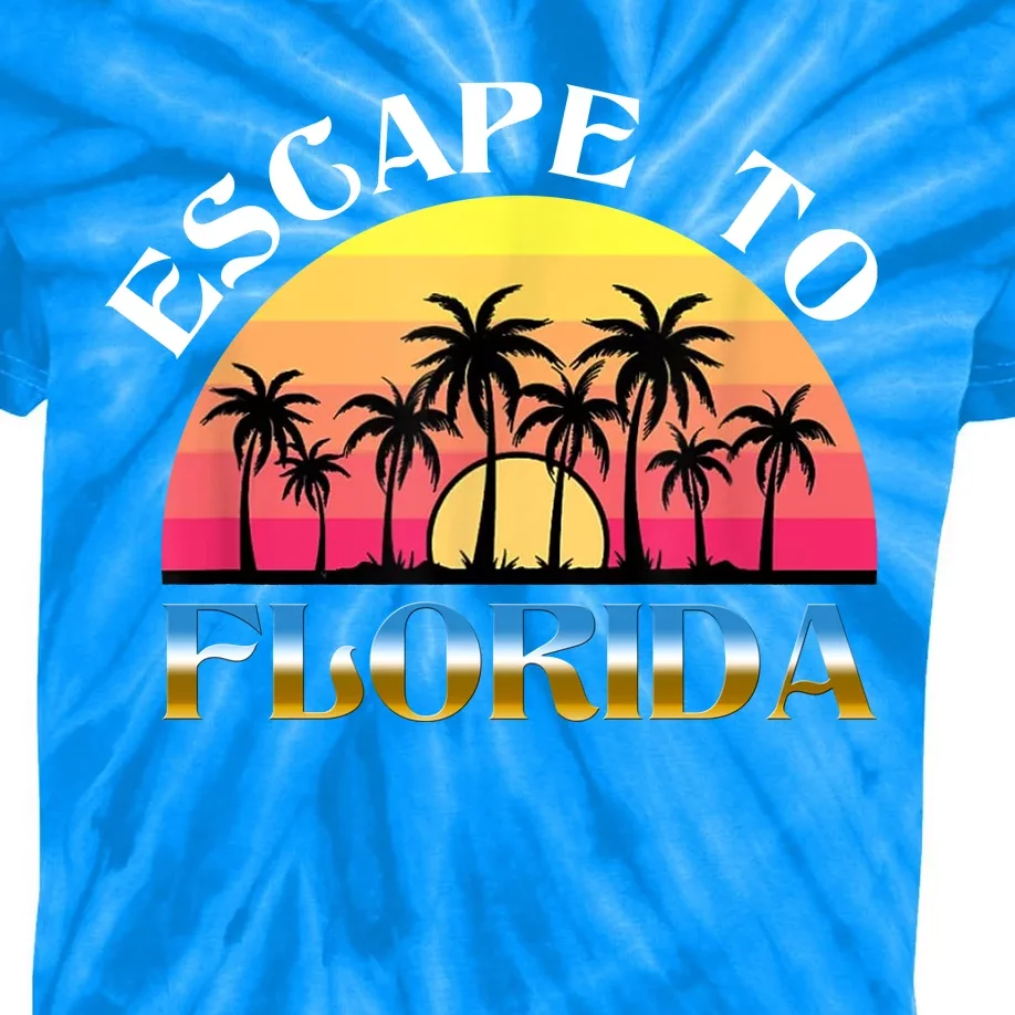 Escape To Florida Kids Tie-Dye T-Shirt