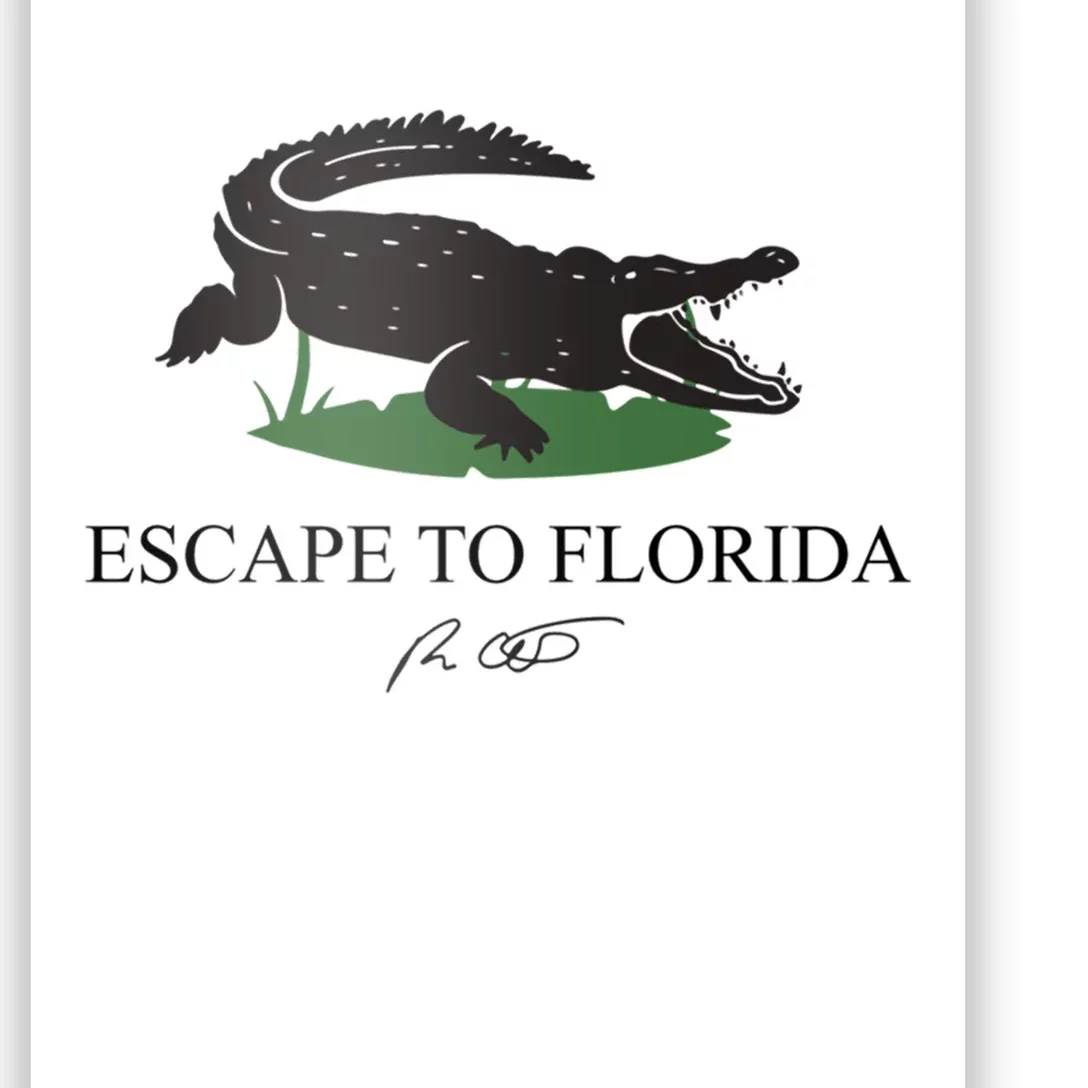 Escape To Florida Ron Desantis Us Flag Vintage Funny Poster