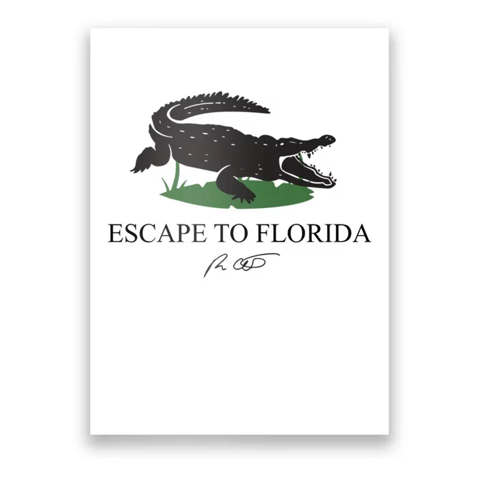 Escape To Florida Ron Desantis Us Flag Vintage Funny Poster