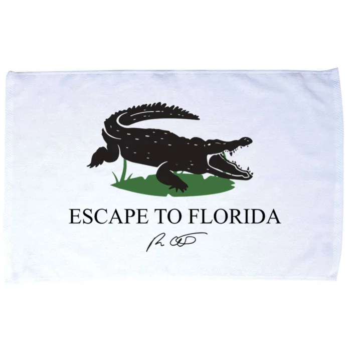 Escape To Florida Ron Desantis Us Flag Vintage Funny Microfiber Hand Towel