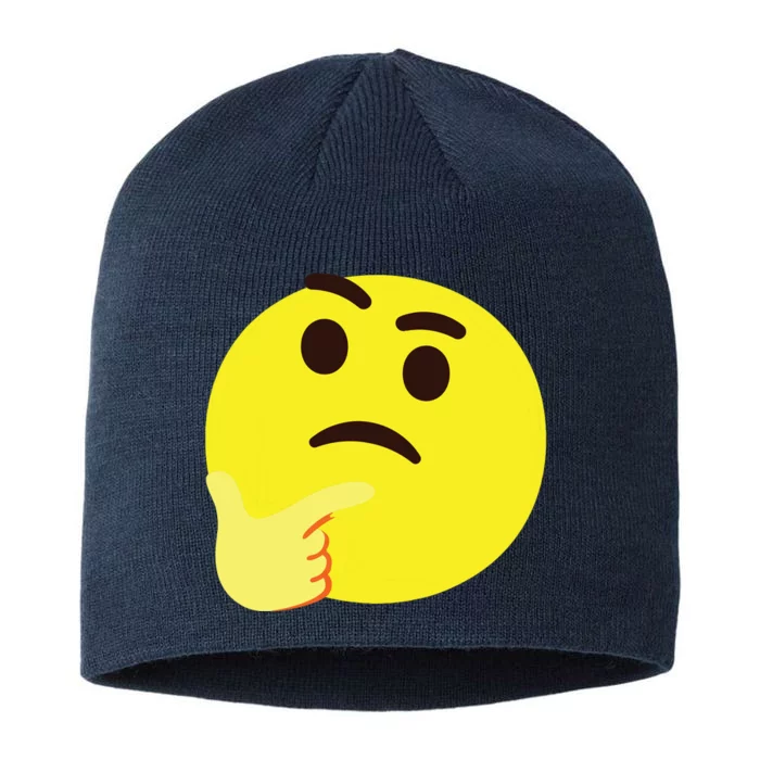 Emoticon Thinking Face Thinker 8 1/2in Sustainable Knit Beanie