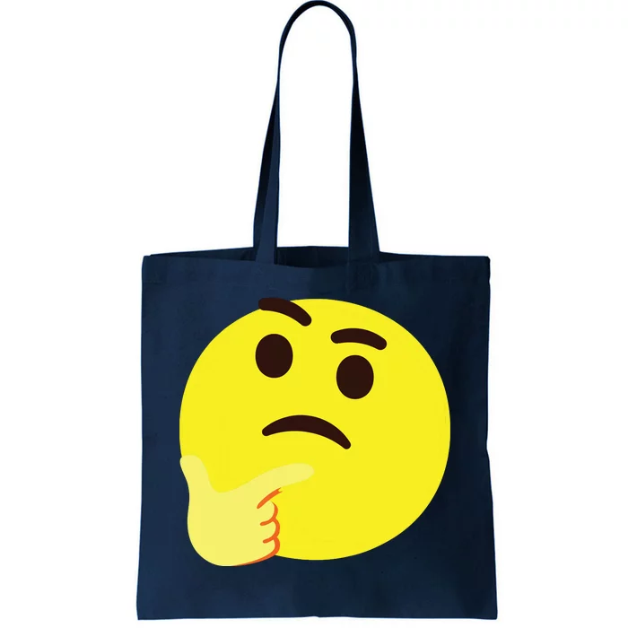 Emoticon Thinking Face Thinker Tote Bag