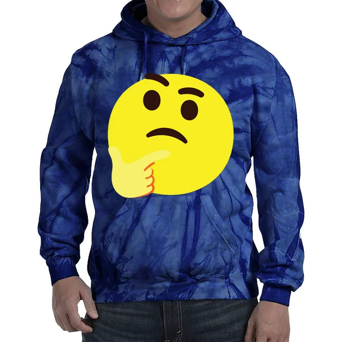 Emoticon Thinking Face Thinker Tie Dye Hoodie