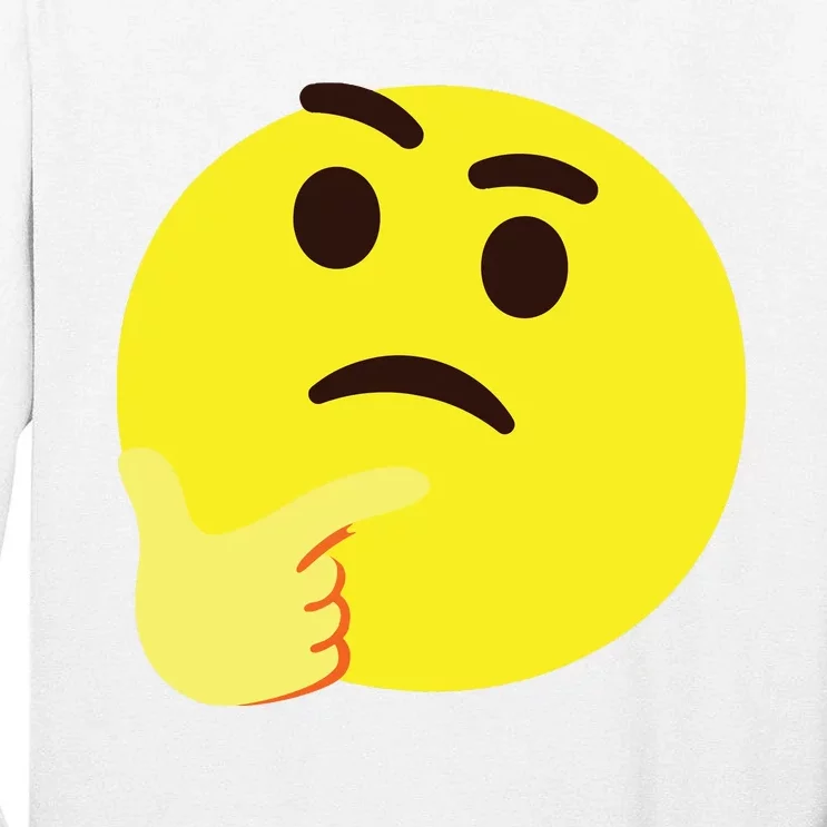 Emoticon Thinking Face Thinker Tall Long Sleeve T-Shirt