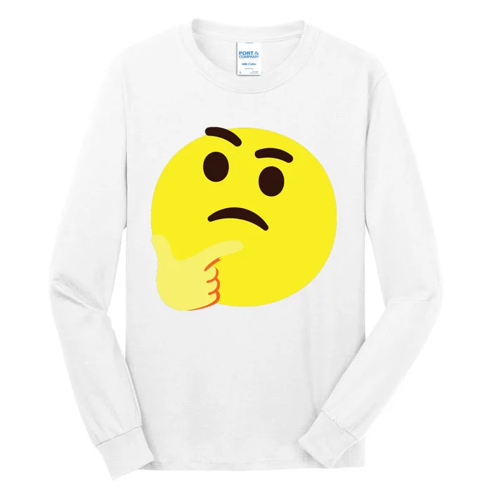 Emoticon Thinking Face Thinker Tall Long Sleeve T-Shirt