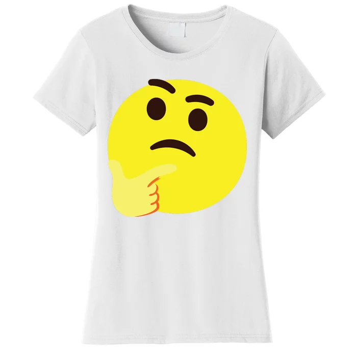 Emoticon Thinking Face Thinker Women's T-Shirt