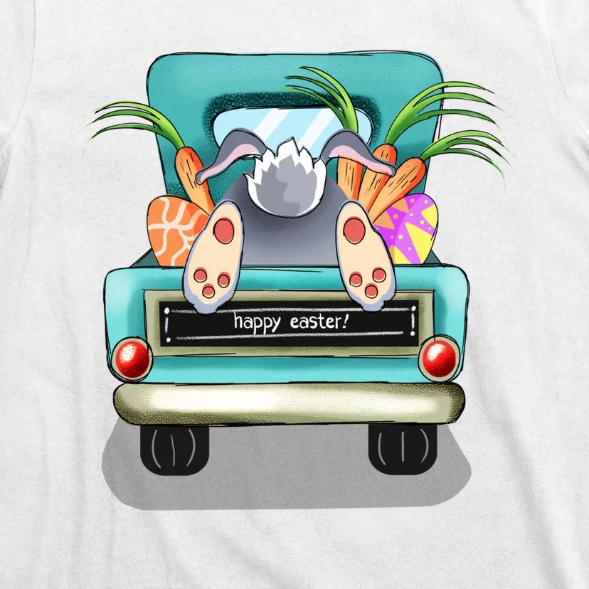 Easter Truck For Women Easter Egg Ladies Easter Farm Gift T-Shirt