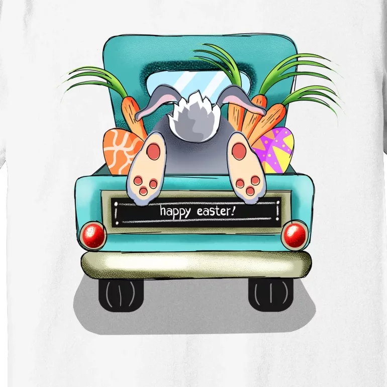 Easter Truck For Women Easter Egg Ladies Easter Farm Gift Premium T-Shirt