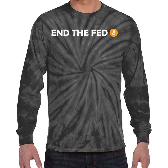 End The Fed Bitcoin Hodl Cryptocurrency Hodler Libertarian Tie-Dye Long Sleeve Shirt