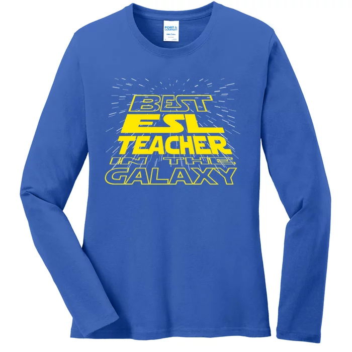 Esl Teacher Funny Cool Galaxy Job Gift Ladies Long Sleeve Shirt