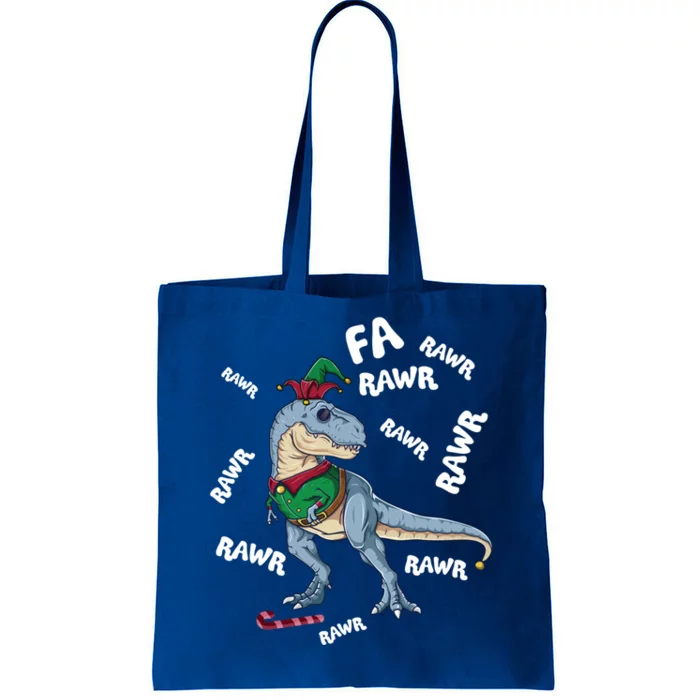 Elf Tgiftrex Fa Ra Ra Rawr Dinosaur Christmas Dino Cute Gift Tote Bag