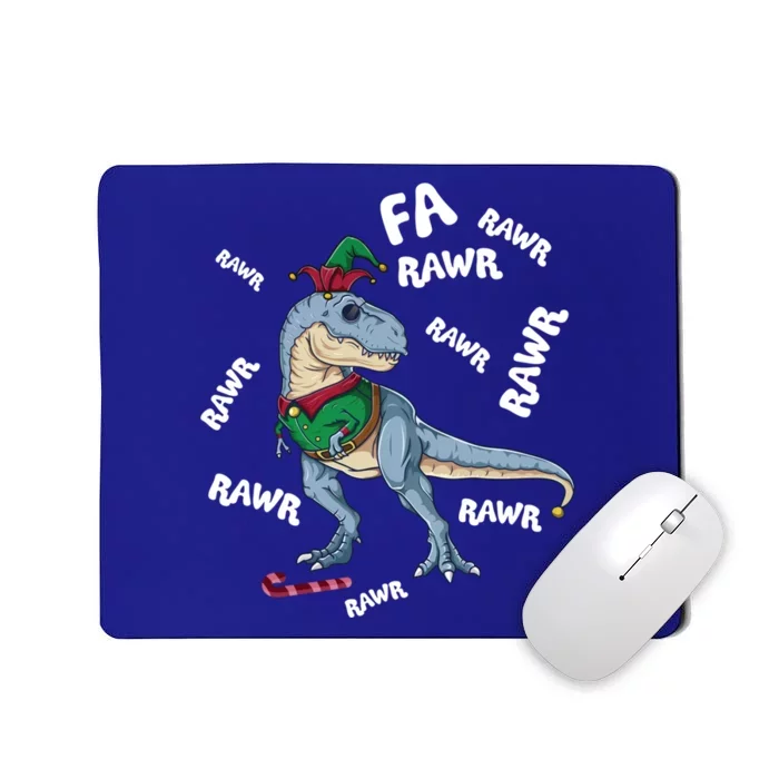 Elf Tgiftrex Fa Ra Ra Rawr Dinosaur Christmas Dino Cute Gift Mousepad