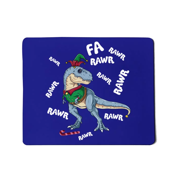 Elf Tgiftrex Fa Ra Ra Rawr Dinosaur Christmas Dino Cute Gift Mousepad