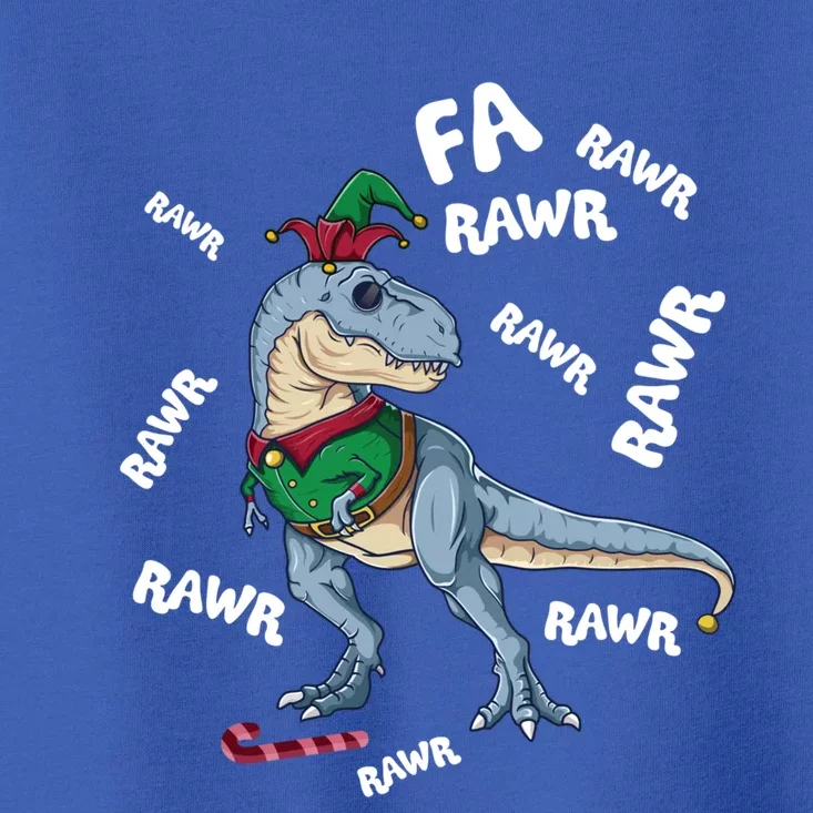 Elf Tgiftrex Fa Ra Ra Rawr Dinosaur Christmas Dino Cute Gift Toddler T-Shirt