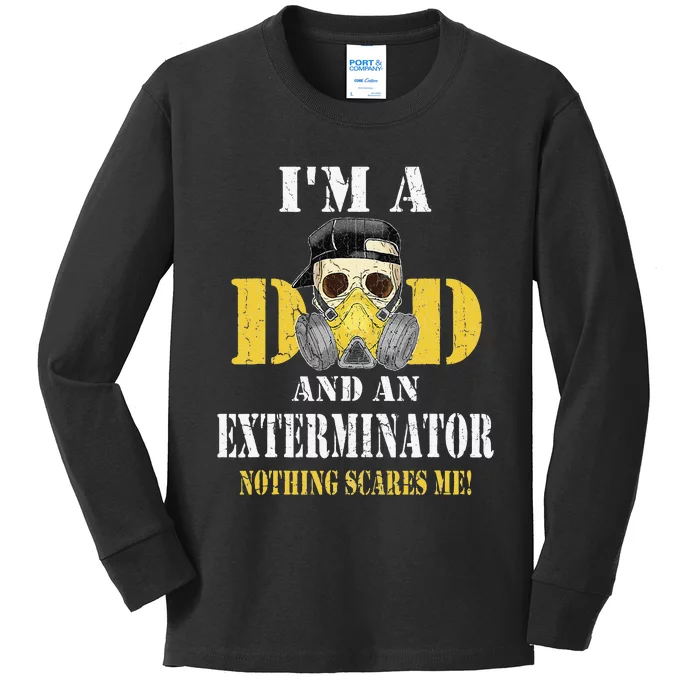 Exterminator Tee Funny Pest Control Professional Kids Long Sleeve Shirt