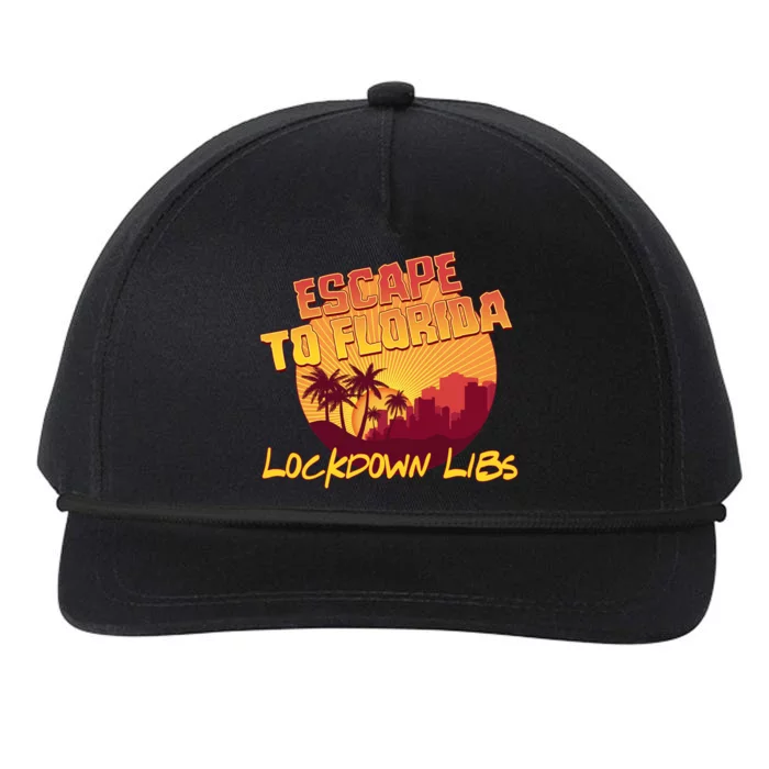 Escape To Florida Lockdown Libs Snapback Five-Panel Rope Hat