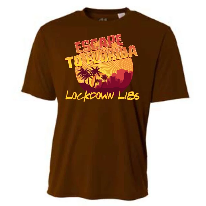 Escape To Florida Lockdown Libs Cooling Performance Crew T-Shirt