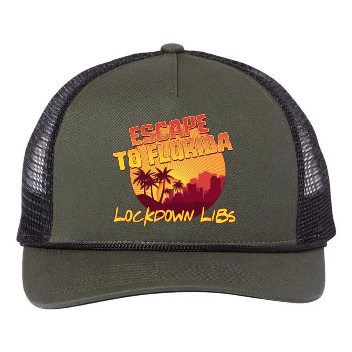 Escape To Florida Lockdown Libs Retro Rope Trucker Hat Cap