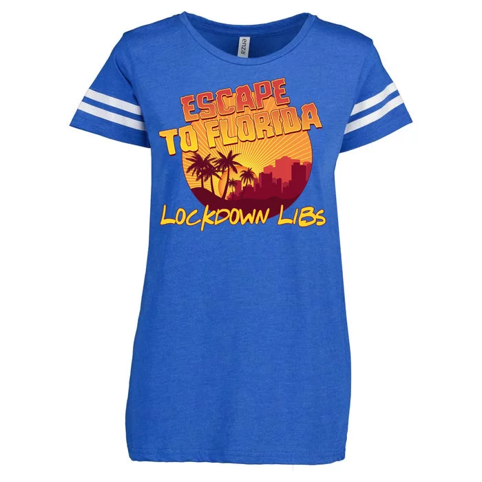 Escape To Florida Lockdown Libs Enza Ladies Jersey Football T-Shirt