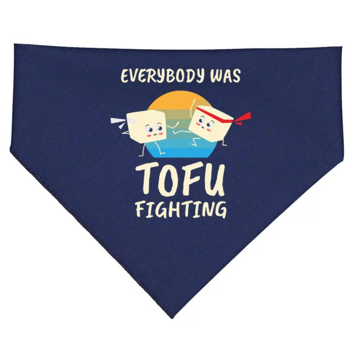 Everybody Tofu Fighting I Tofu Vegan Meatless Vegetarian USA-Made Doggie Bandana