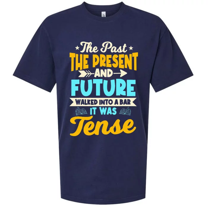 English Teacher Grammar Grammatical Rules Tenses Tense Sueded Cloud Jersey T-Shirt