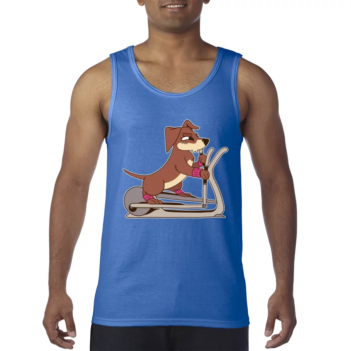 Elliptical Trainer Gym Dog Lover Cool Gift Tank Top