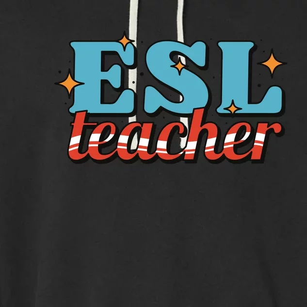 ESL Teacher Gift Garment-Dyed Fleece Hoodie