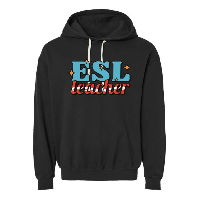 ESL Teacher Gift Garment-Dyed Fleece Hoodie