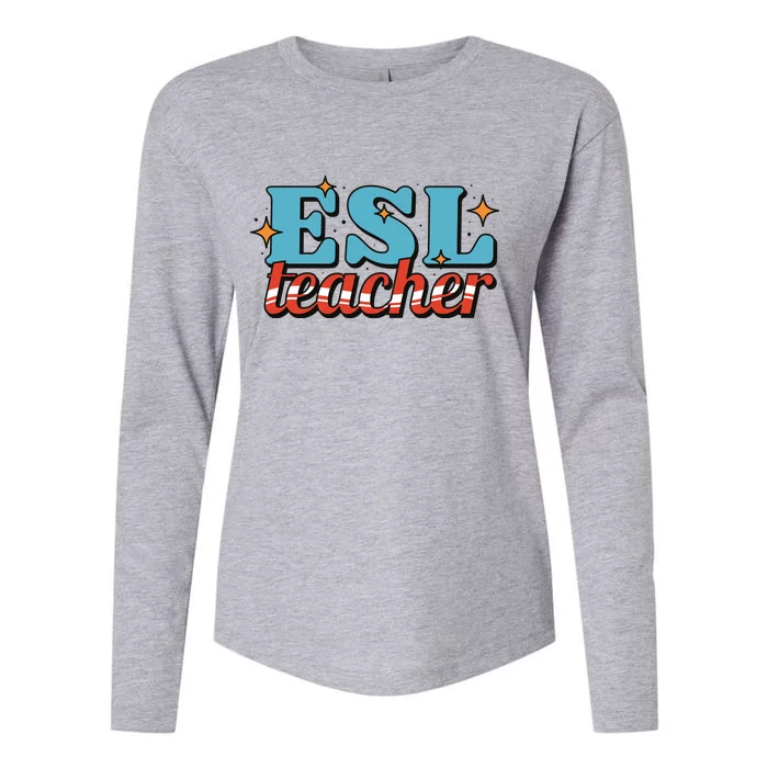 ESL Teacher Gift Womens Cotton Relaxed Long Sleeve T-Shirt