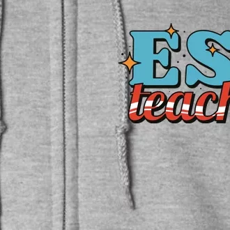 ESL Teacher Gift Full Zip Hoodie