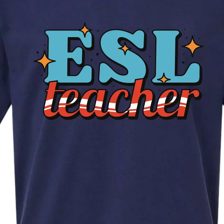 ESL Teacher Gift Sueded Cloud Jersey T-Shirt