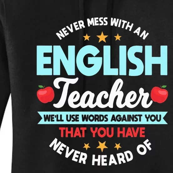 English Teacher Grammarians Professors Grammar Police Women's Pullover Hoodie