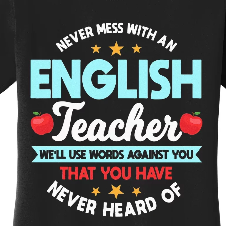 English Teacher Grammarians Professors Grammar Police Women's T-Shirt