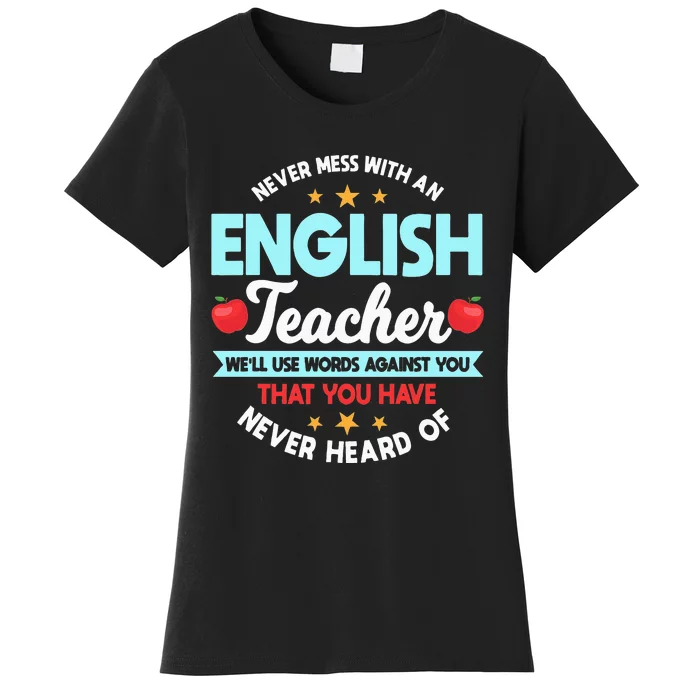 English Teacher Grammarians Professors Grammar Police Women's T-Shirt