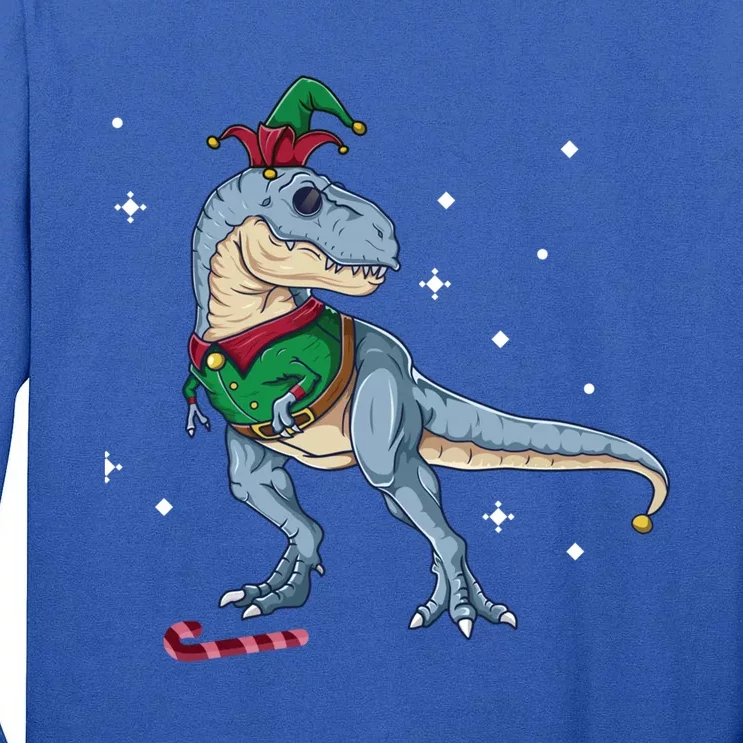 Elf Tmeaningful Giftrex Fa Ra Ra Rawr Dinosaur Christmas Dino Gift Cool Gift Tall Long Sleeve T-Shirt