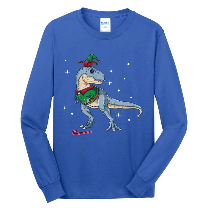 Elf Tmeaningful Giftrex Fa Ra Ra Rawr Dinosaur Christmas Dino Gift Cool Gift Tall Long Sleeve T-Shirt