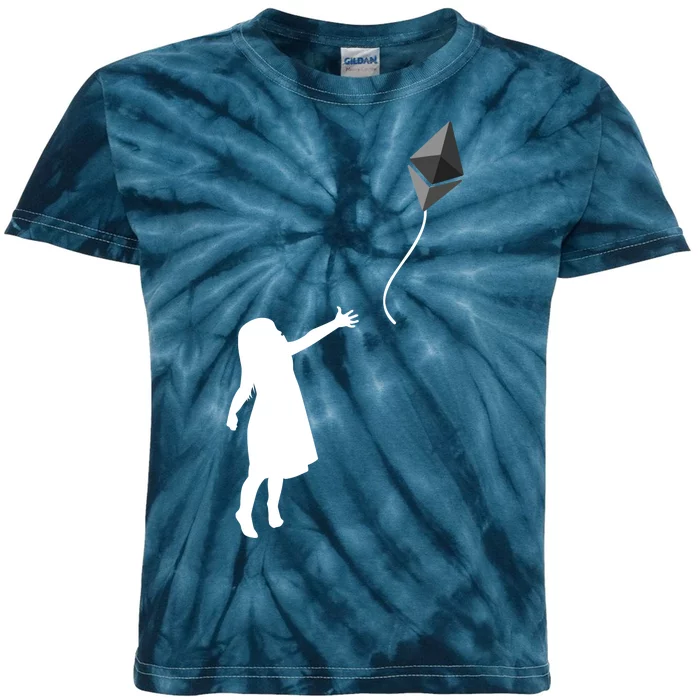 ETH Balloon Ethereum Crypto Kids Tie-Dye T-Shirt