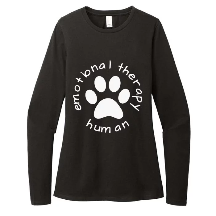 Emotional Therapy Human Gift For Dog Doggie Lovers Womens CVC Long Sleeve Shirt