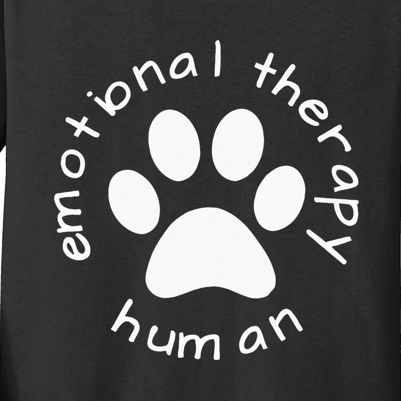 Emotional Therapy Human Gift For Dog Doggie Lovers Kids Long Sleeve Shirt