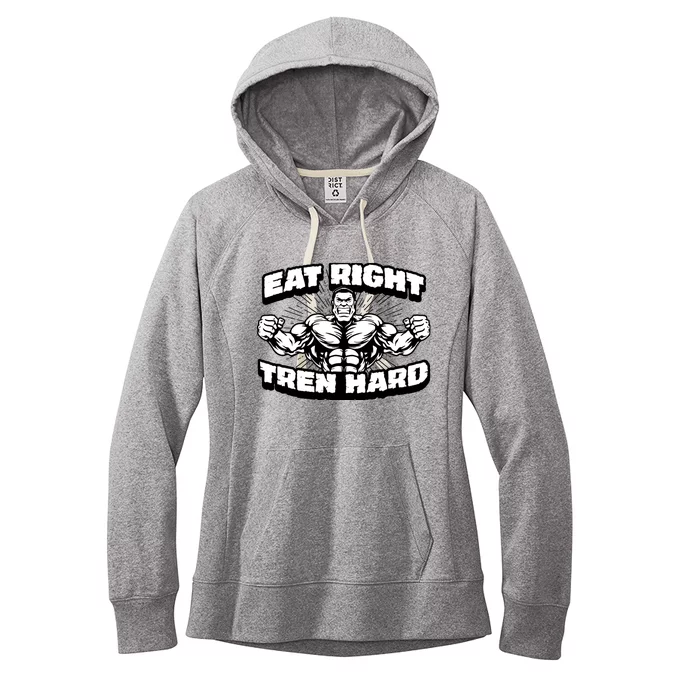 Eat-Right Tren Hard - Anabolic Steroid Gym Bodybuilding Women's Fleece Hoodie