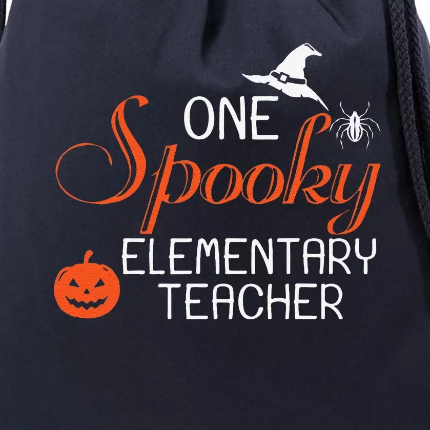 Elementary Teacher Halloween Funny Spooky Gift Drawstring Bag