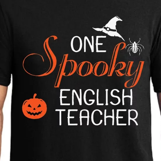 English Teacher Halloween Funny Spooky Gift Pajama Set