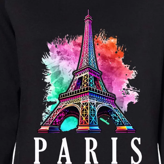 Eiffel Tower Holiday France Souvenir Paris Womens California Wash Sweatshirt